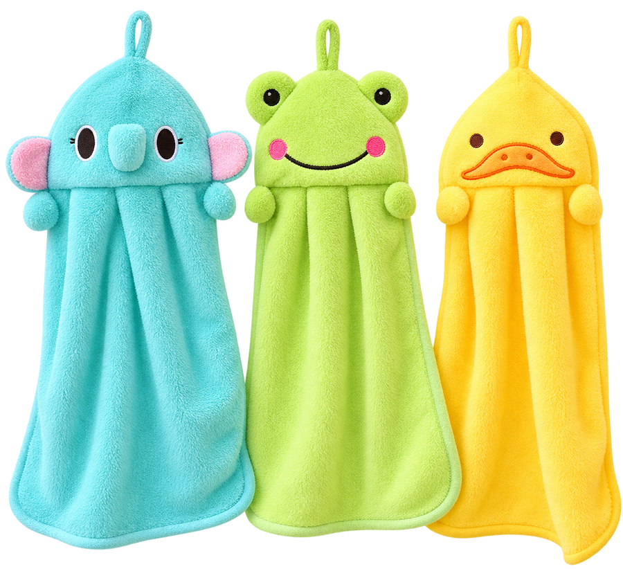 Plush Cartoon Bath Towels Collection
