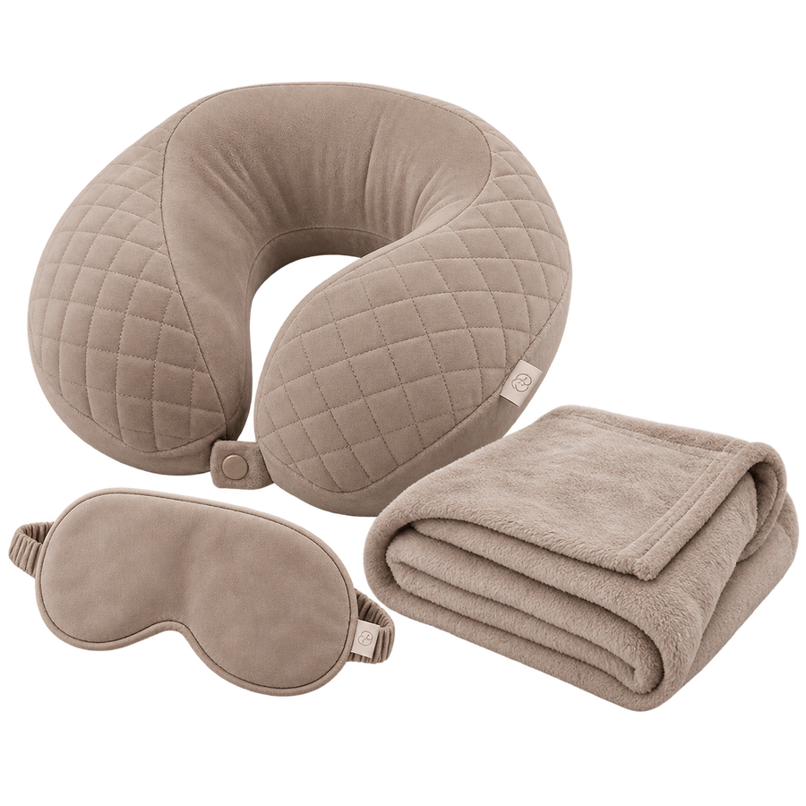 Eye Mask, Neck Pillows and Blanket Collection