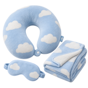 Eye Mask, Neck Pillows and Blanket Collection